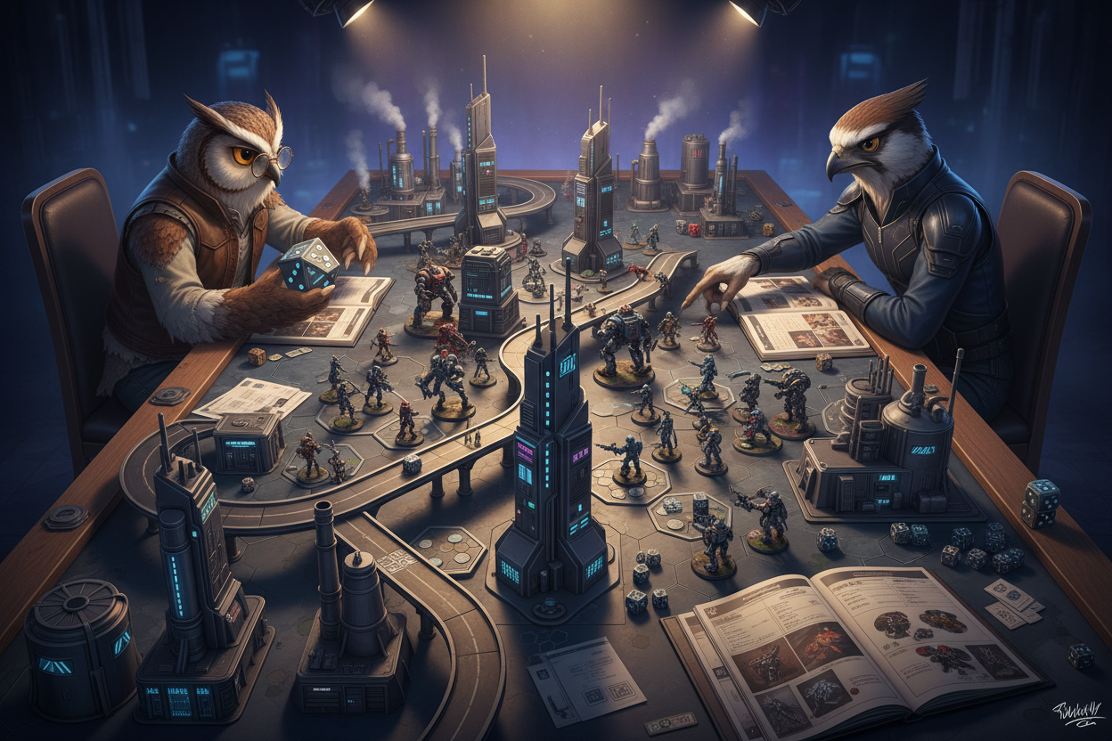 Tabletop Sci-Fi Miniatures Game with Two Birds
